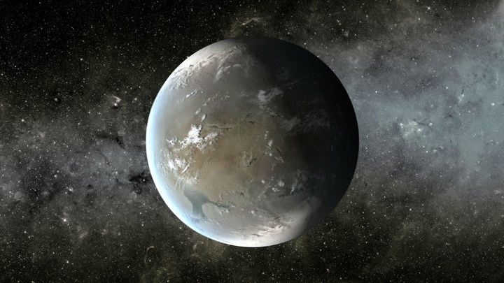 Художественное изображение планеты Kepler-62f.