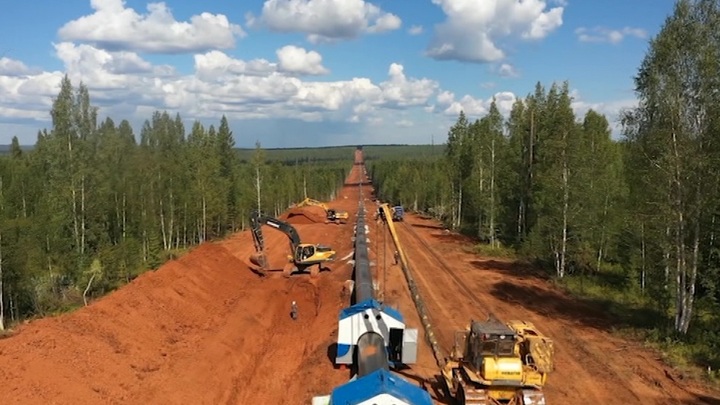 "Газпром" построил 93% газопровода "Сила Сибири" от Ковыкты до Чаянды