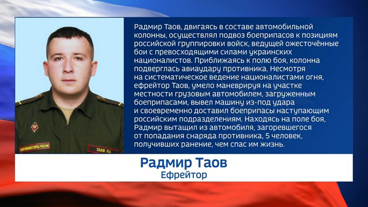 Российские военные в спецоперации на Украине демонстрируют личное мужество