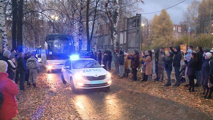 В Удмуртии проводили на переподготовку группу резервистов